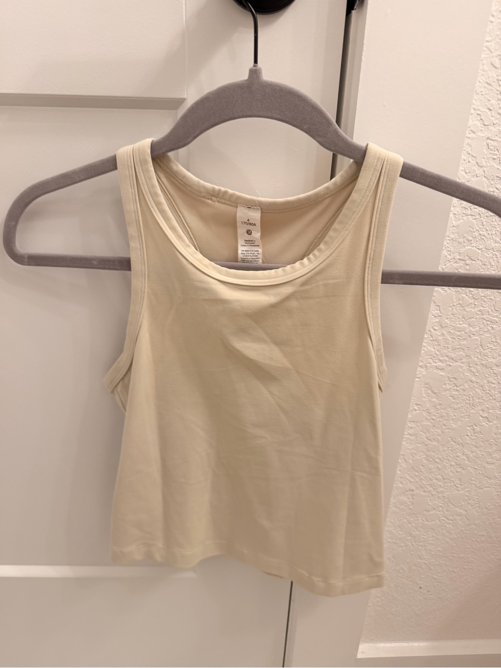 lululemon athletica Cream Scoop Neck Tank Top